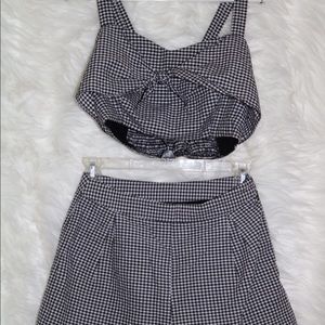 Pacsun 2 Piece Checkered Set